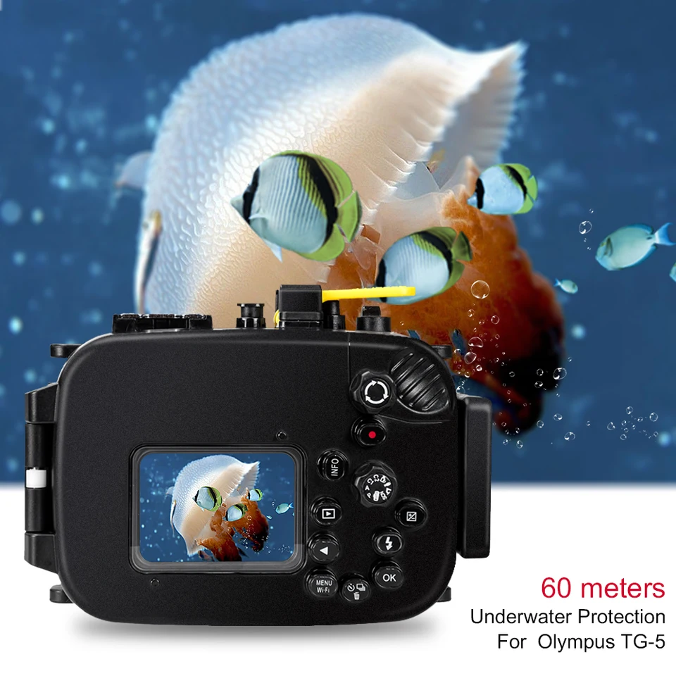 Seafrogs 195FT/60M Waterproof Underwater Housing Camera Diving