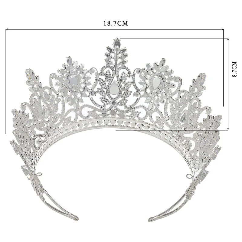 Tiaras And Crowns Wedding Bridal Vintage Pattern Styles High Quality Cubic Ziconia Tiara Women Elegant BC4593 Corona Princesa
