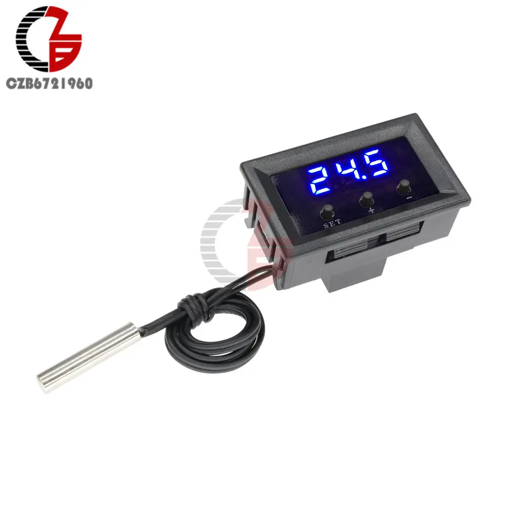 12V W1209 Digital Thermostat Temperature Controller Thermal Regulator Car Incubator Aquarium Thermometer Red Blue LED Display