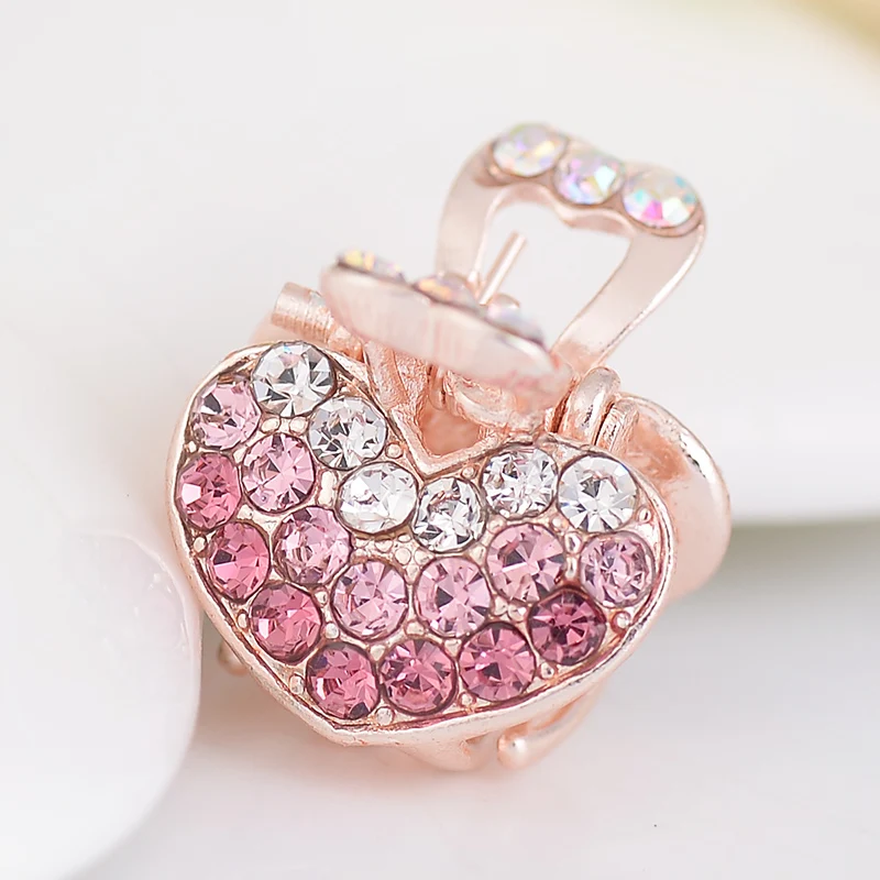 EASYA Small Crystal Heart Ornaments Hairdressing Accessories Jewelry For Women