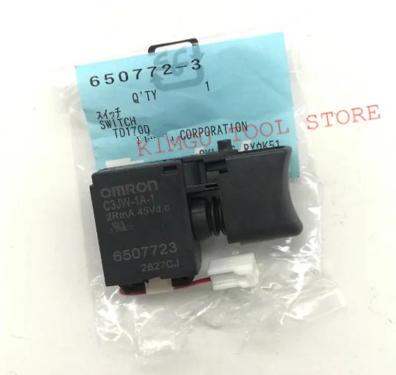 

Genuine Switch For Makita 650772-3 6507723 DTD170 TD170D DTD170Z DTD171 DTD171Z 140B49-1 xdt16 xdt12