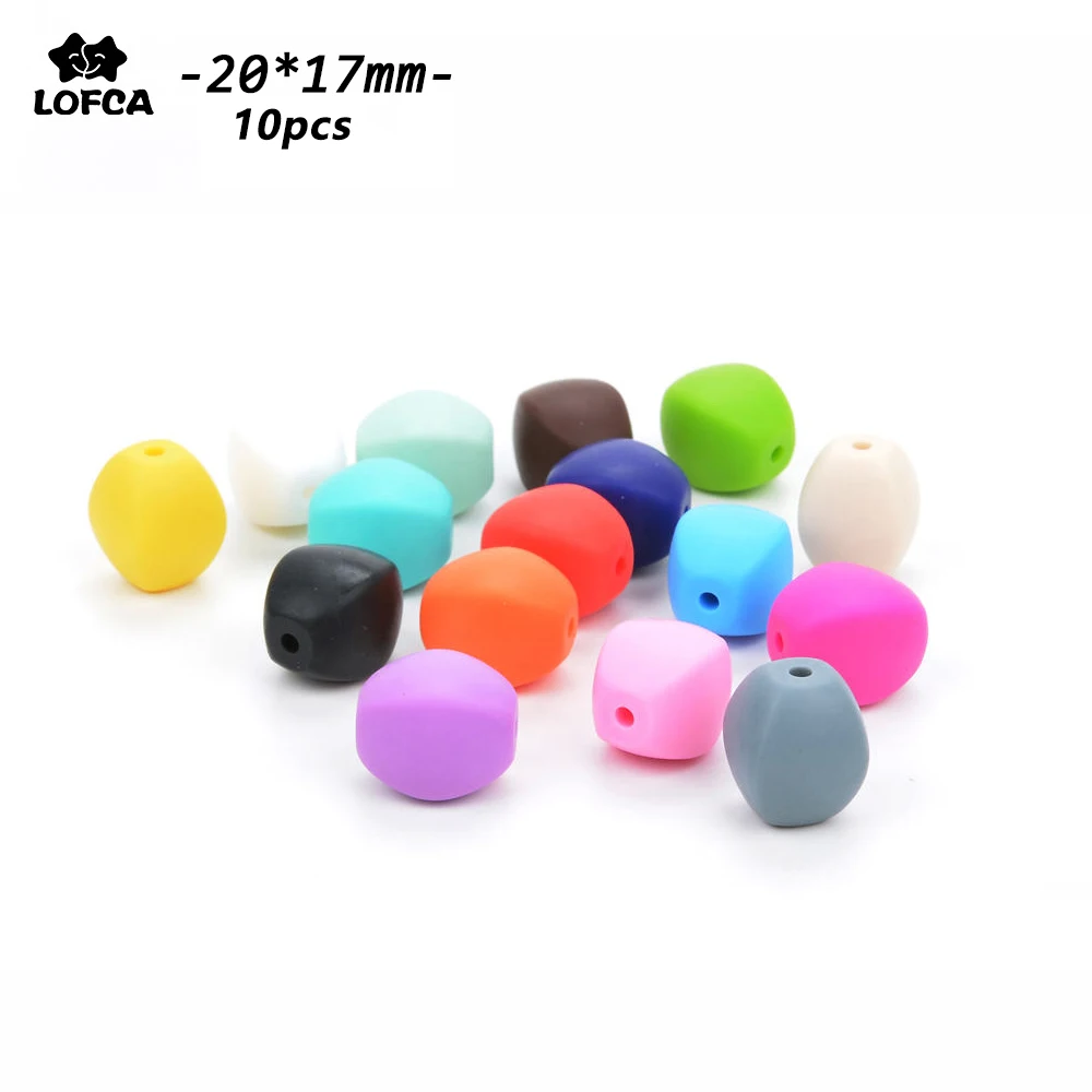 

LOFCA 10pcs Olive Silicone Beads Teether Necklace Chewing Teething DIY Food Grade Silicone Beads Oral Care for infant