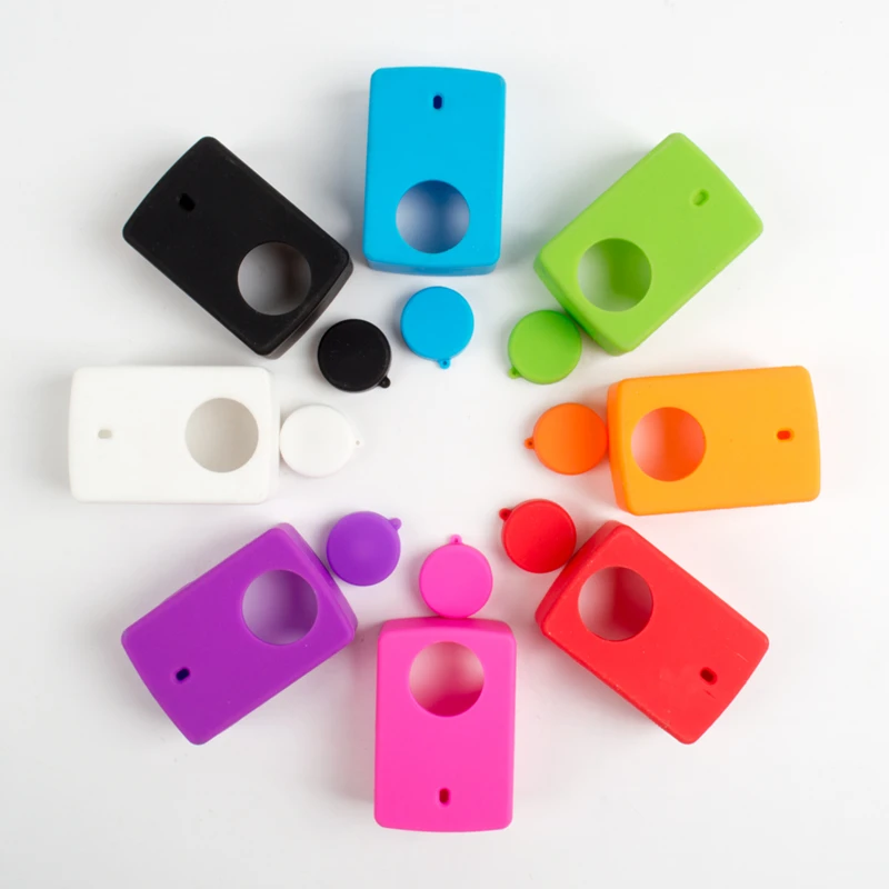 ORBMART Soft Silicone Protective Case + Lens Cap For 4K Xiaomi Yi 2 Xiaoyi 2 Action Sport Camera