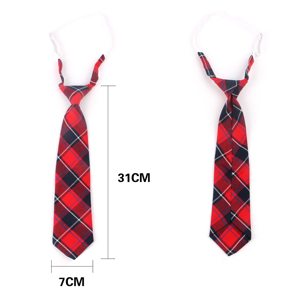Fashion Women Neck Tie for Christmas Cotton Boys Girls Ties Slim Plaid Necktie For Gifts Casual Novelty Tie Rubber Neckties