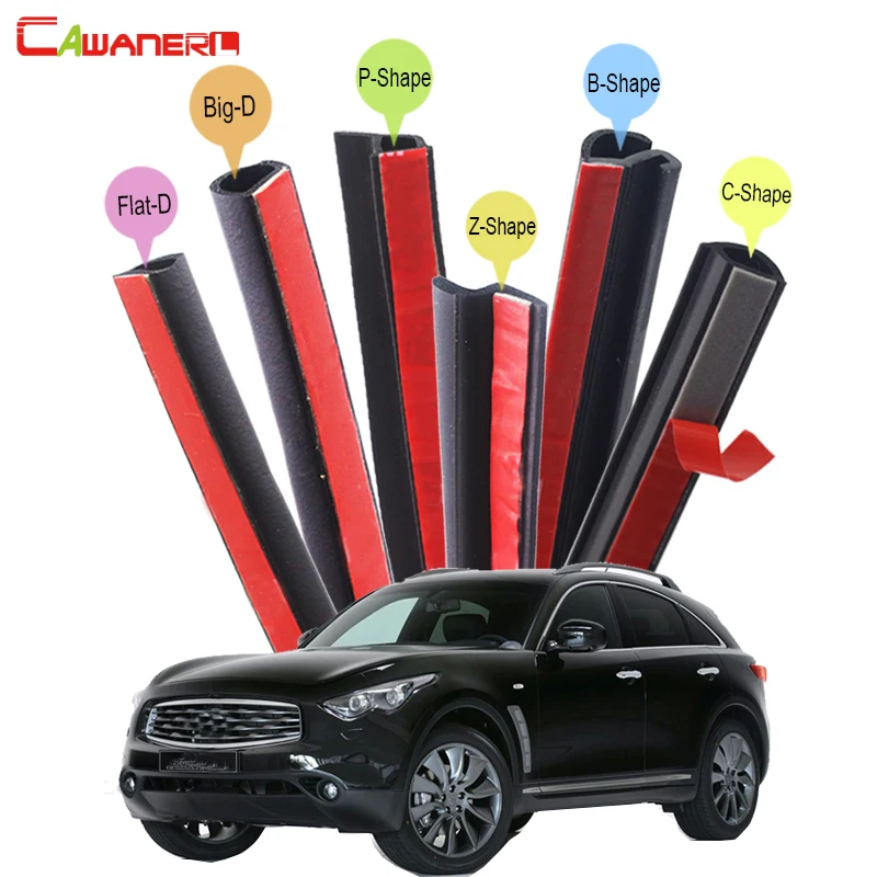 Cawanerl Car Door Hood Trunk Seal Sealing Strip Kit Rubber Weatherstrip Seal Edge Trim For Infiniti FX FX35 FX37 FX45 FX50