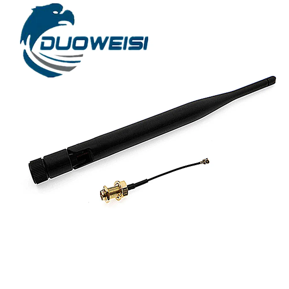 2.4G omnidirectional 2DB high gain antenna WIFI antenna 19.5CM long wireless AP antenna SMA female bore 5CM