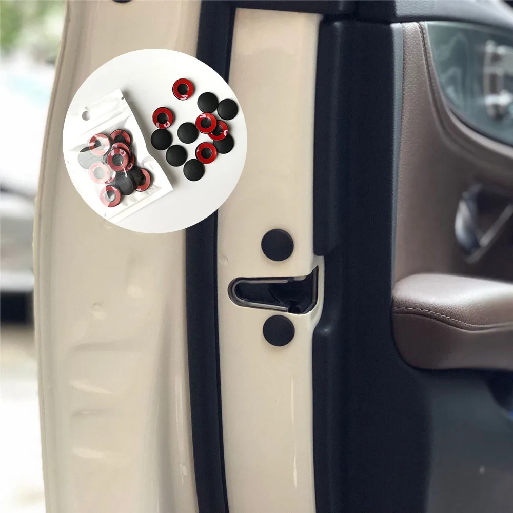 12pcs Car Door Lock Screw Protector Stickers case For Saab 9-3 9-5 9000 93 900 95 aero 9 3 42250 42252 9-2x 9-4x 9-7x