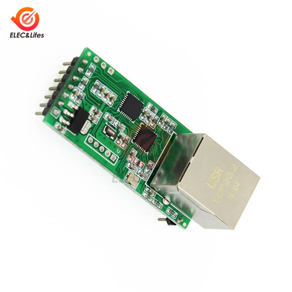 USR-TCP232-T2 Крошечный модуль последовательного преобразователя Ethernet Последовательный UART RJ45 TTL в модуль Ethernet TCPIP Поддержка DHCP и DNS