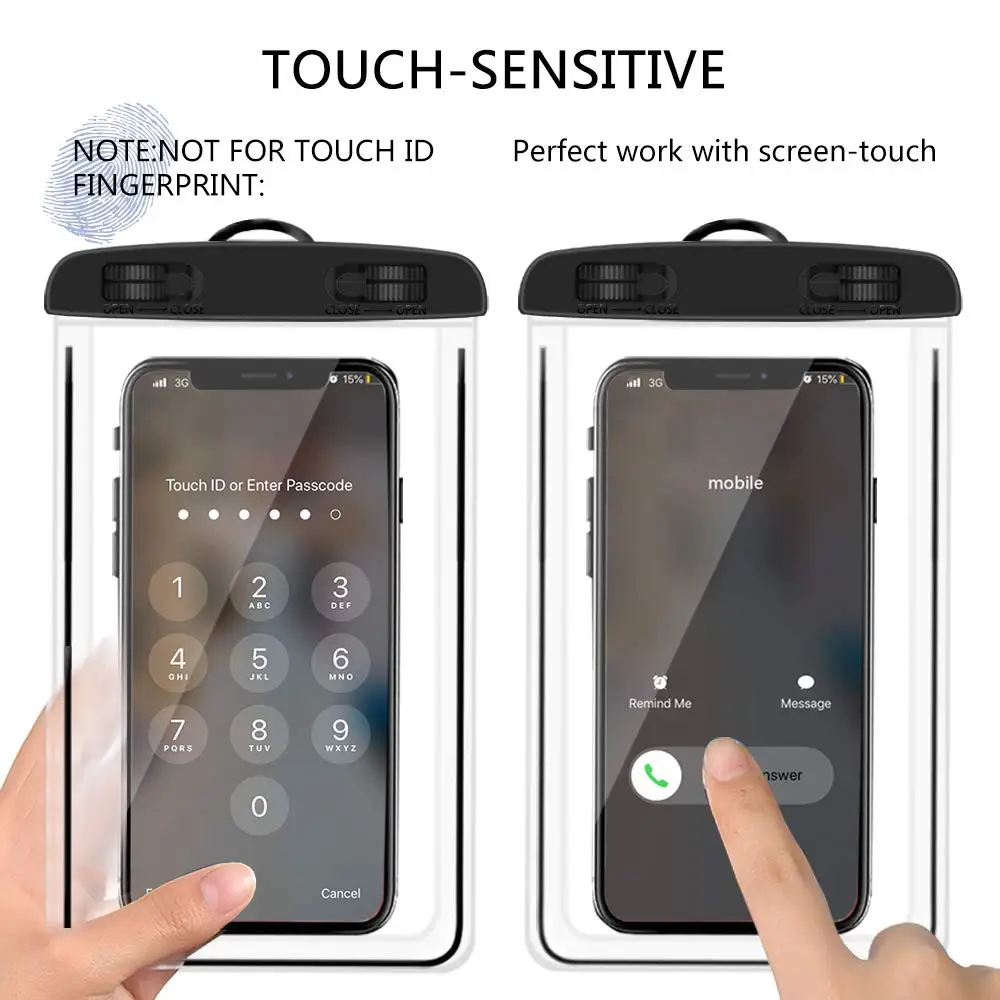 Funda impermeable luminosa para teléfono móvil, accesorio de natación, para playa, Camping, esquí, 3,5-6,5 pulgadas