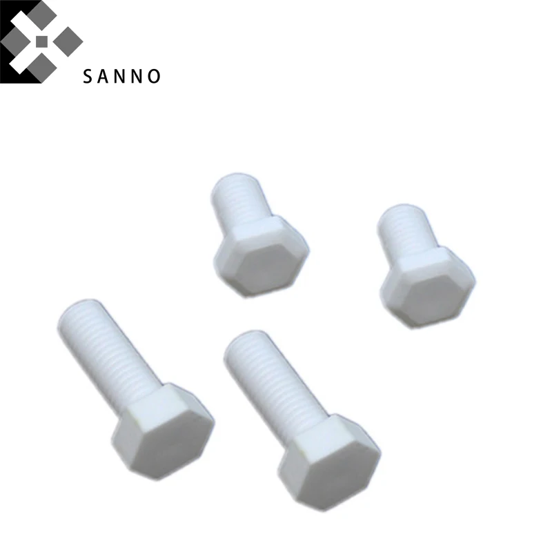 Imagem -02 - Parafusos de Isolamento Resistentes ao Calor Parafuso de Cabeça Sextavada com Parafuso Alumina Ceramic Cap M3x15-m8x50 10 Pcs