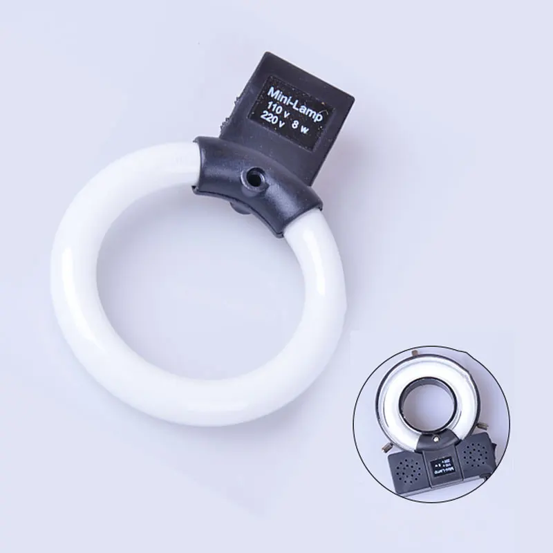 

Кольцо для стереомикроскопа, кольцевая флуоресцентная трубка, источник света, 220 В, 8 Вт, внутренний диаметр, 58 мм, детали света для микроскопа, 2 шт.