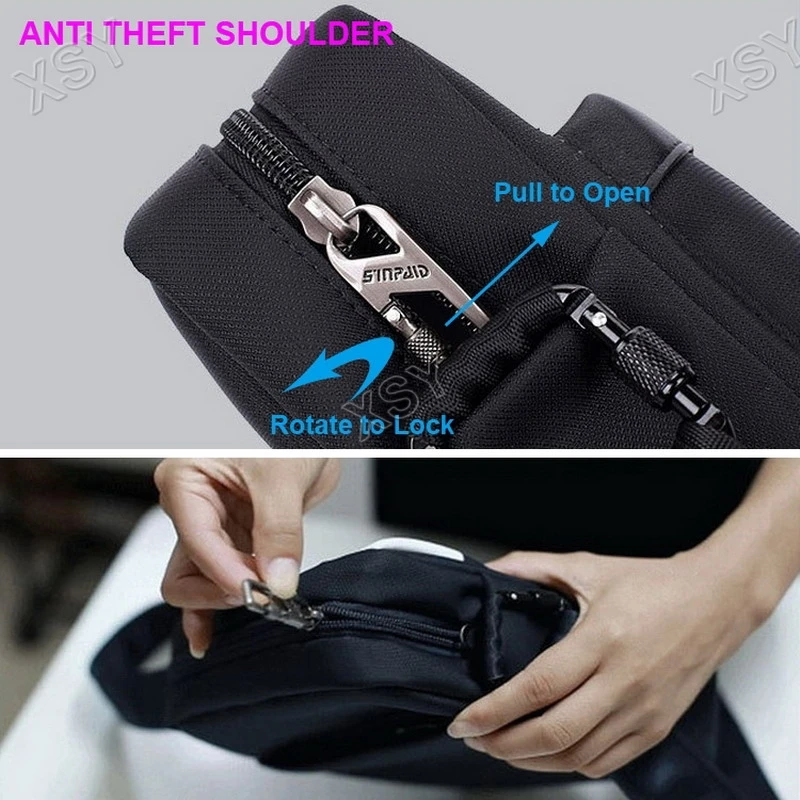 SINPAID Anti Theft Oxford Men Bags Fashion Brand Designer Handbags Shoulder Messenger Bag Briefcase for Business and Work