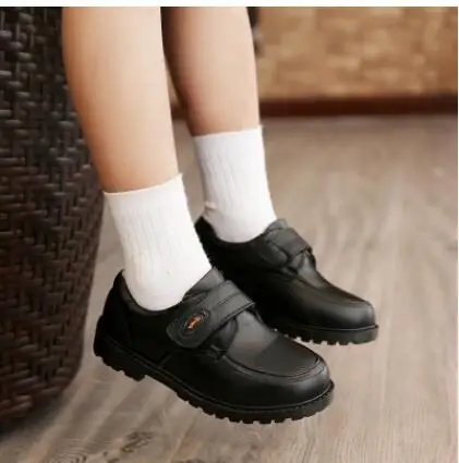 Chaussures de mariage en cuir véritable pour garçons, chaussures de marque noires pour enfants, chaussures formelles pour garçons, nouvelle