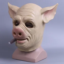 Game H1Z1: King of the Killing Cigar Pig Cosplay Head Mask Full Latex Adult Unisex Halloween Party Fancy Dress Sphere