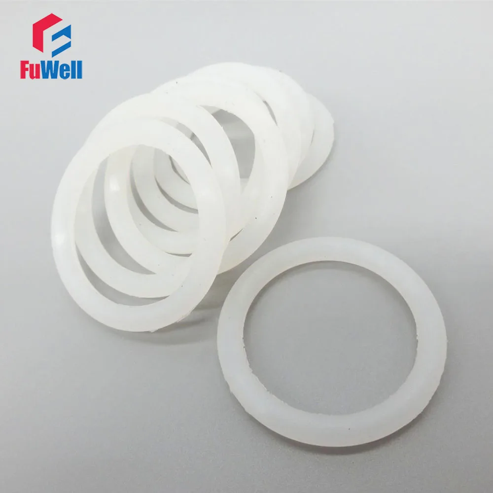 

White O Ring Seal Food Grade Silicon O-ring Gasket Grommet 5mm Thickness 185/190/195/200/205/210/215/220mm OD O Ring Seals