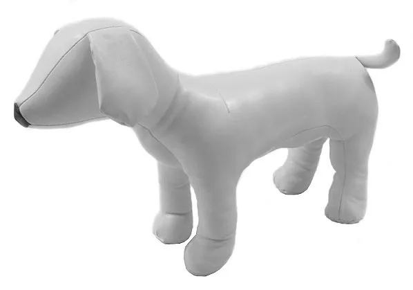 Leather Dog Mannequin, Standing Position Models, Pet Toy, Black and White, DML-001AB,