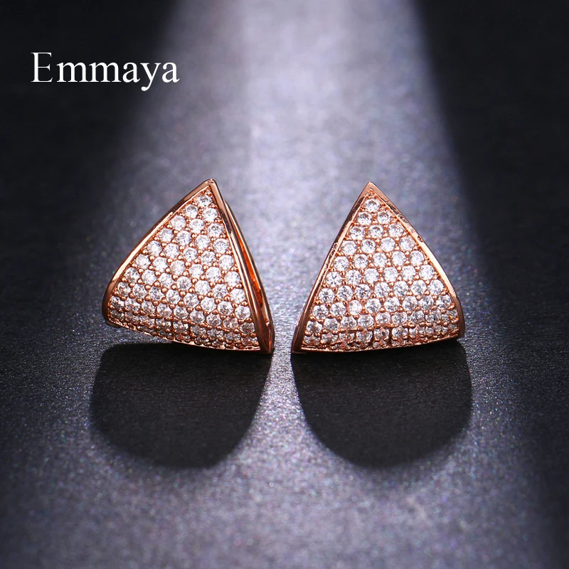 Emmaya Brand Unique Fashion zircon Originality Geometric Jewelry Earrings For Woman Charm Wedding Party Gift
