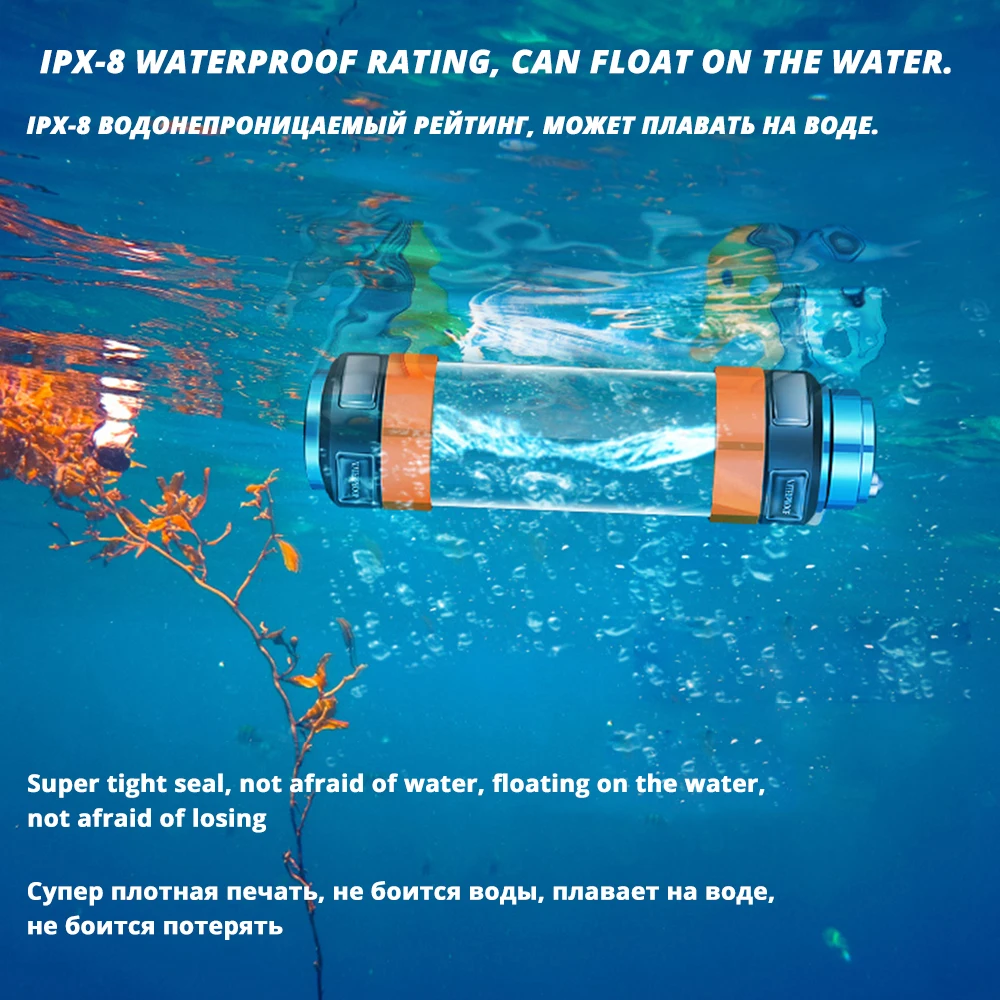 Multifunctional Rechargeable LED Flashlight Camping Lantern 7800mAH Tent Light Lamp Work Fishing Warning Light IP68 waterproof