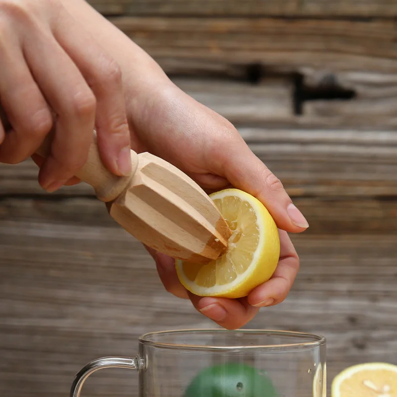 Solid Wood Lemon Reamer Mini Wooden Lime Squeezer Juicer Orange Citrus Fruits Extractor Reamer Wooden Utensils Kitchen Gadgets