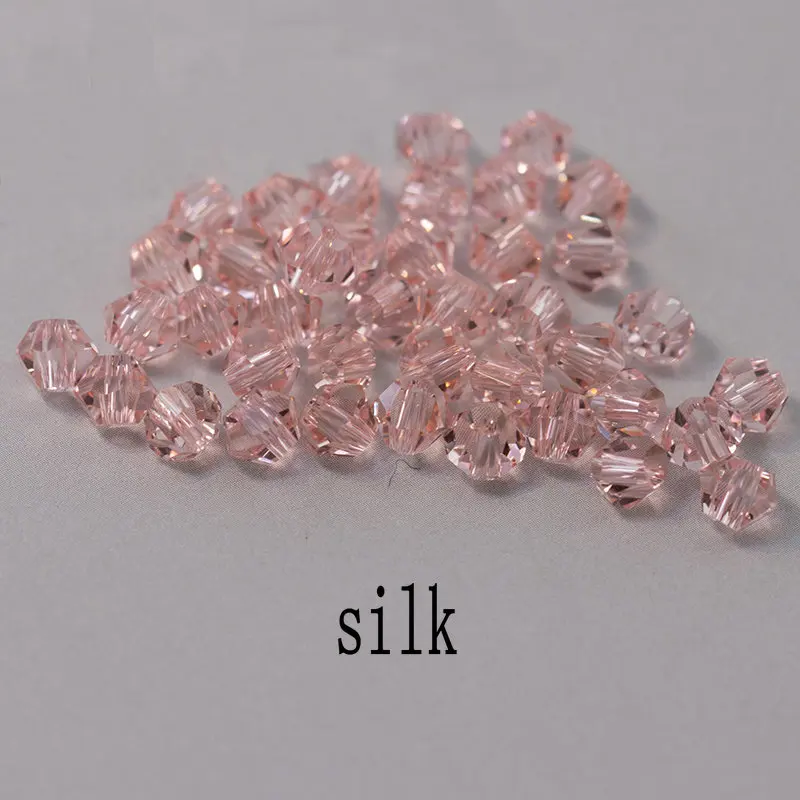 Top quality 6mm Bicone beads Crystal Jewelry beads charms fashion Glass Beads Loose Spacer Beads for DIY Jewelry Making 50pcs