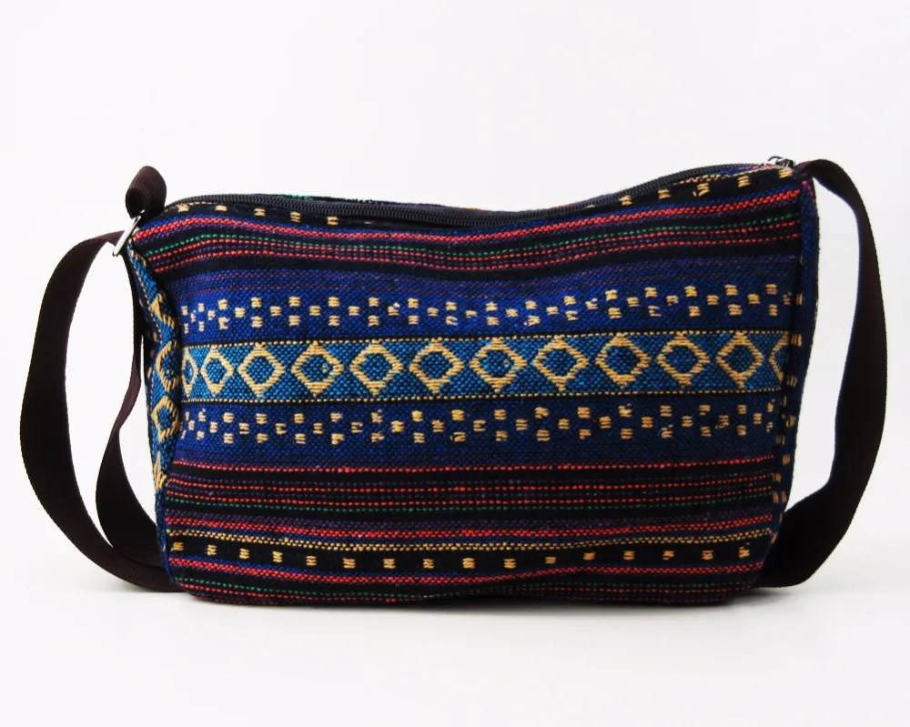 Free shipping Vintage Hmong Tribal Ethnic Thai Indian Boho shoulder message bag handmade embroidery floral Tapestry bag SYS-1014