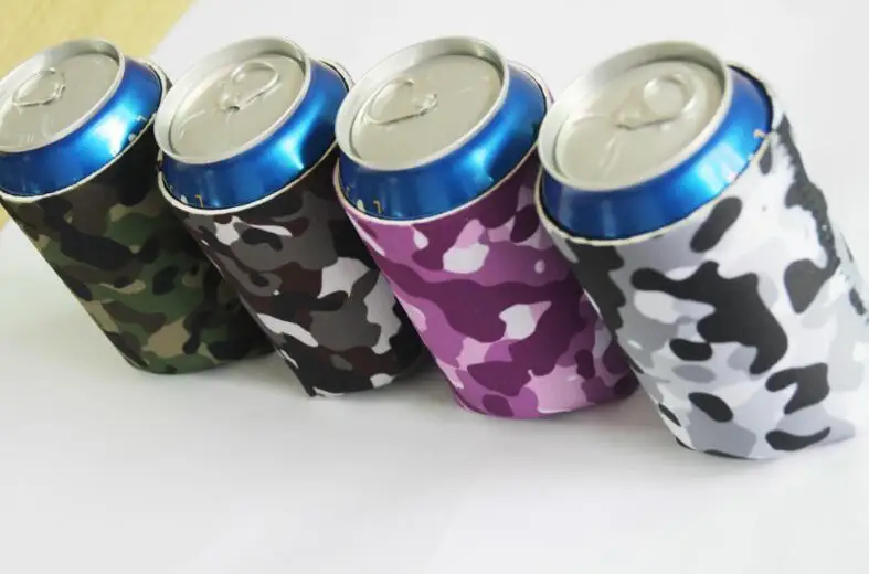 

Camouflage Pattern Insulated Cooler Bags Cold Pack Bolsas Thermal Can Cooler For Beer Food Cans Neoprene Picnic Cooler