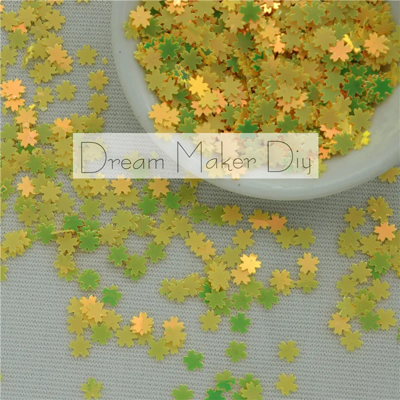 50g/lot Brilliant Spring Flower 5mm and Vine 9*14mm Flat Loose Sequins Paillette For Crafts Scrapbooking confetti decoration