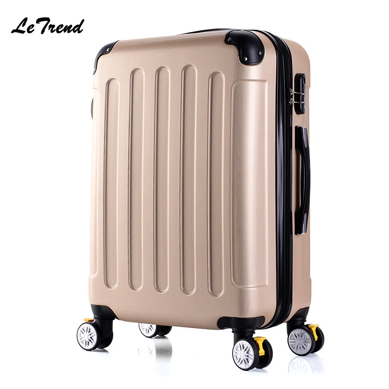 Letrend moda rolando bagagem spinner 22 polegada estudante mala rodas trole 20 polegada carry on saco de viagem caixa senha