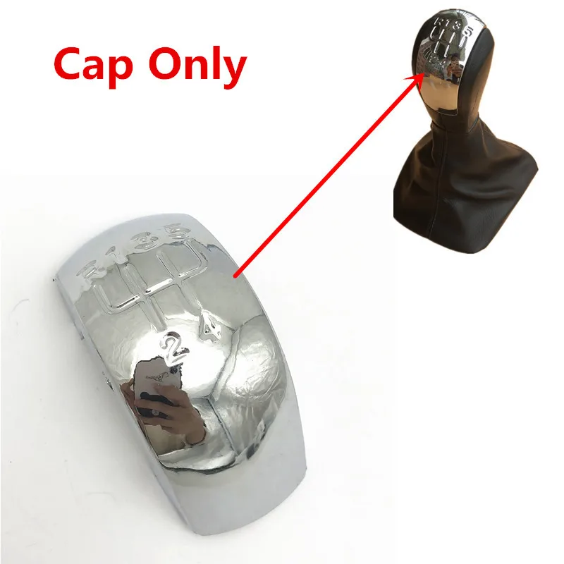 Chrome Black Car Styling Gear Shift Knob Cap Emblem Cover Lever Stick Pen For Skoda Octavia MK2 II (04-08) II FL (08-11)