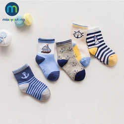 5 Pair/Lot Lovely Baby Socks Girl Dinosaur Ship Plane Skarpetki Boy Knit Cotton Soft Newborn Sock Kids Children Warm Miaoyoutong