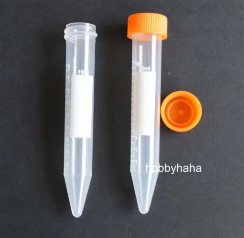 

50pcs 10ml Conical Bottom Micro Centrifuge Tubes Screw Caps on Rack