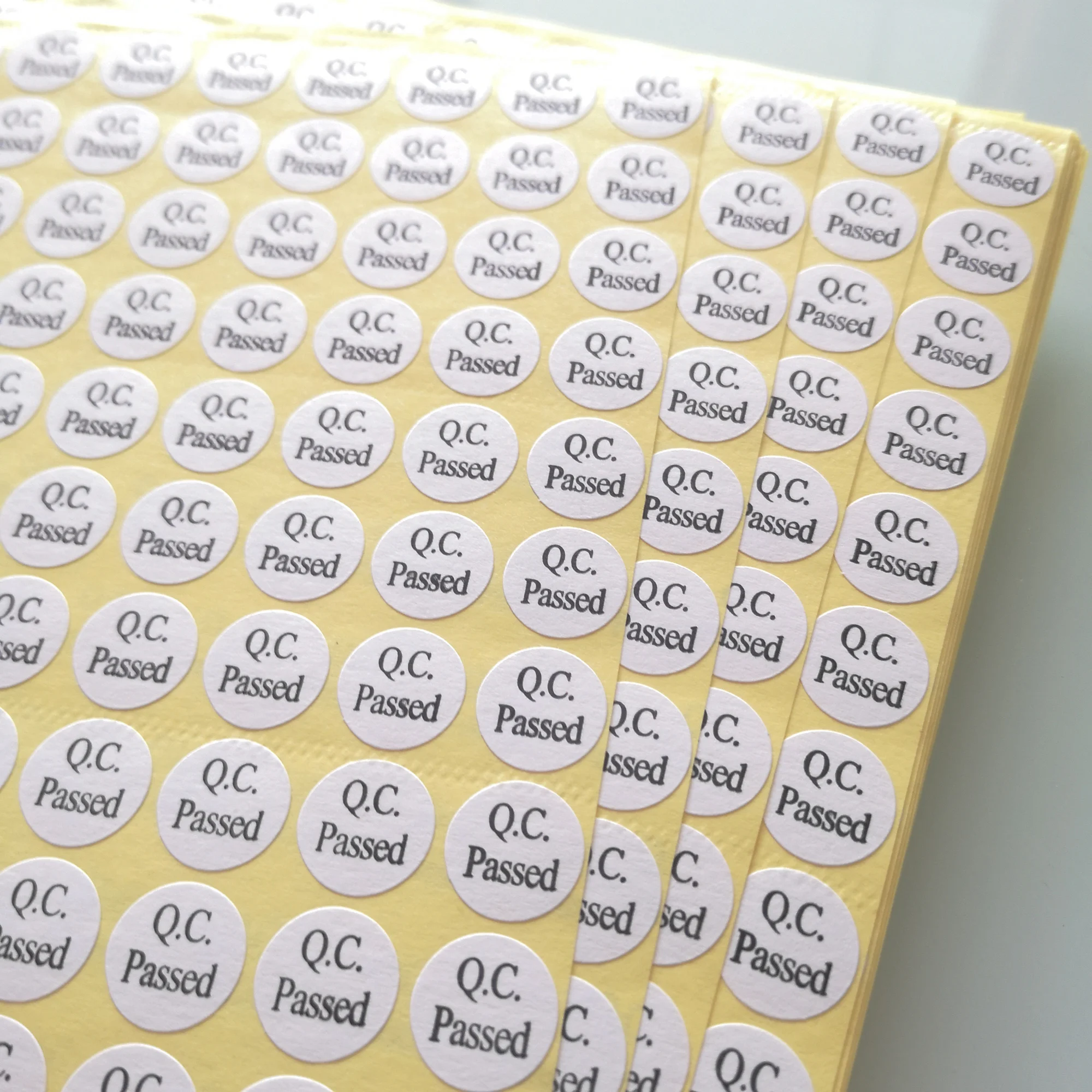 3600pcs 13mm Diameter White QC PASSED Paper Label Sticker for Quality Control Factory Manufacture Inspection Procedure Tag