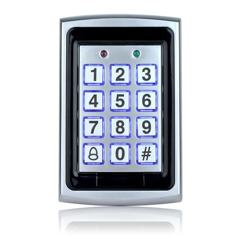 RFID Metal Access Control EM Card Reader Keypad with 10 EM4100 keyfobs waterproof protecter cover For Door Access Control System