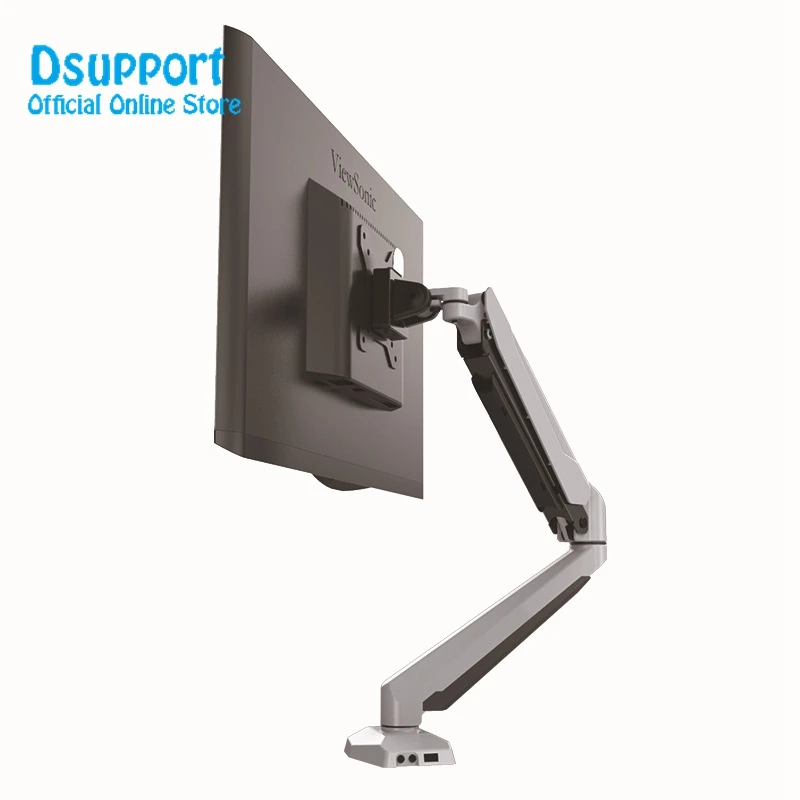 GM212U Full Motion Desktop monitor Holder Display Mount Bracket With Audio and USB Port for 15-27 inch display