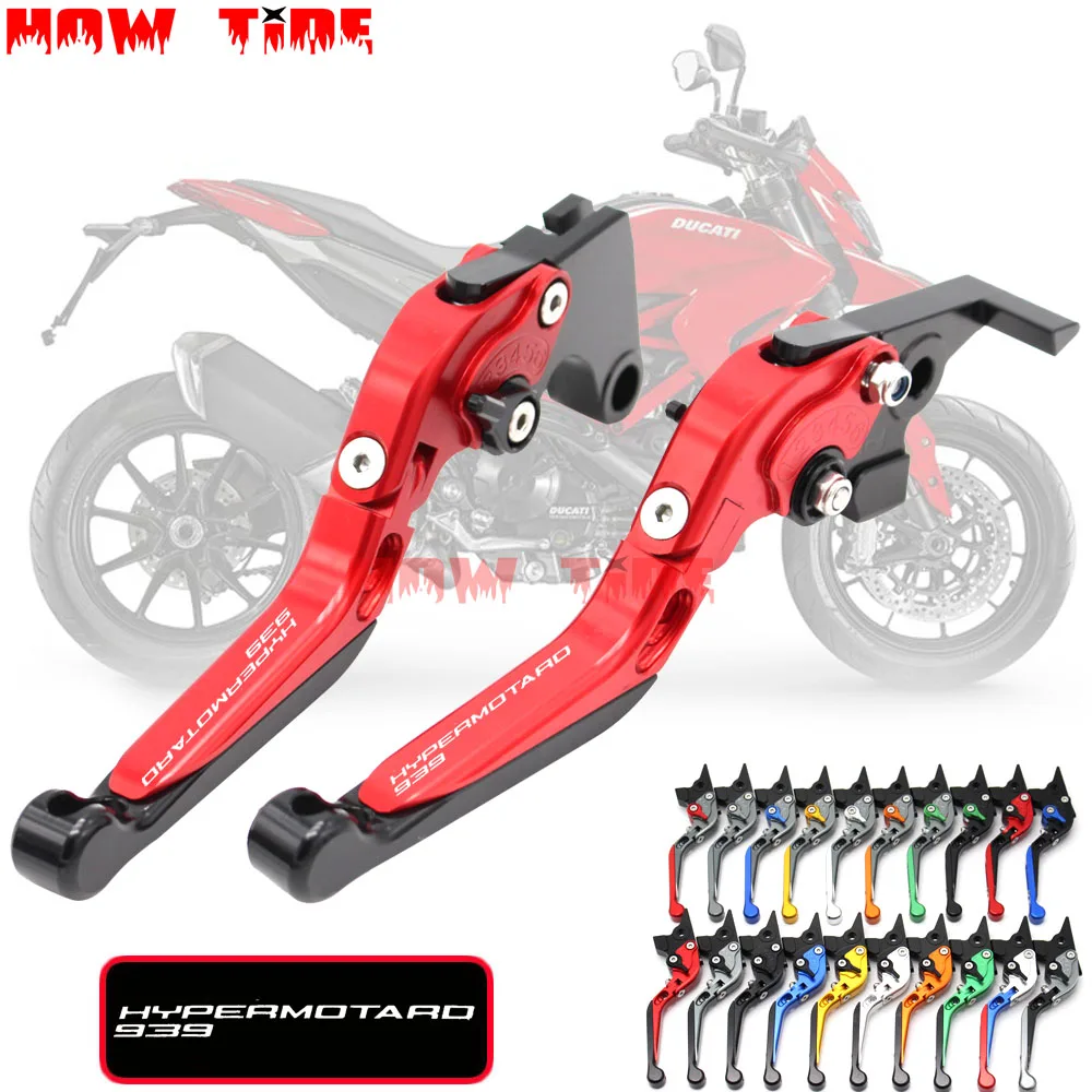 Adjustable Folding Motorbike Motorcycle Brake Clutch Levers For Ducati HYPERMOTARD939 Strada 16-17 Short only w/stock handguards