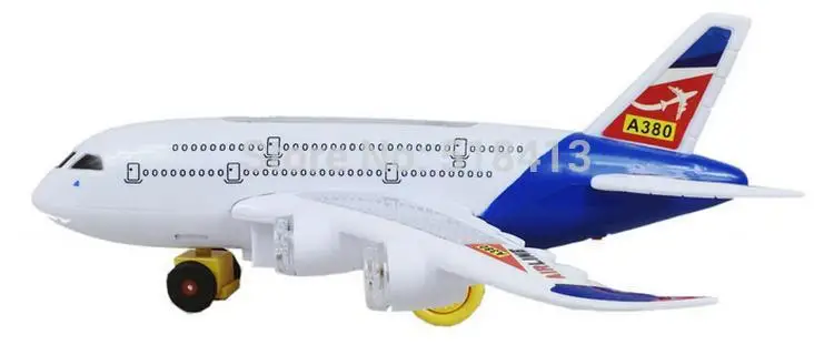 Electric Light Music Airbus Educational Toys Children Toy Plastic Electronic Flashing Model Battery Operated 2021