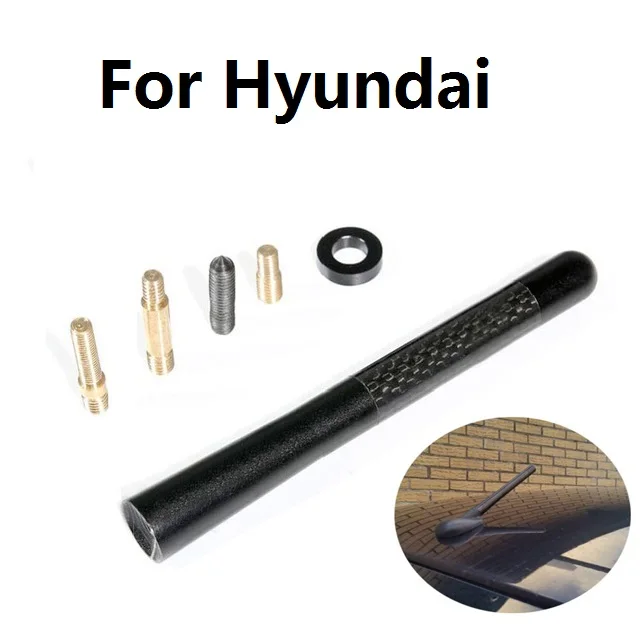 Good Wrc Carbon Fiber Short Antenna Radio Fm Antenna Car Styling For Hyundai Santa Fe Solaris Sonata Terracan Tiburon Tucson