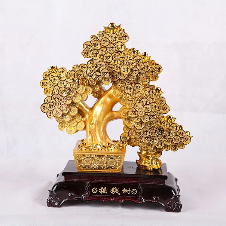 [ Moneymaker ] Yiwu factory direct resin imitation jade ornaments wholesale home decoration gifts , Lucky Tree