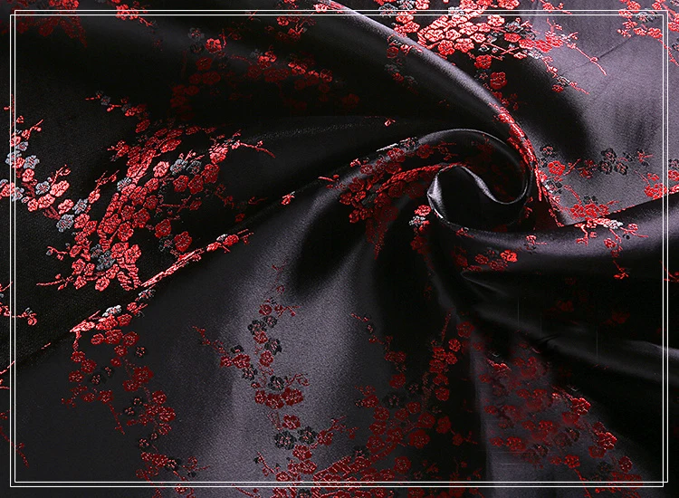 Plum Blossom style Brocade Fabric Damask Jacquard Apparel Costume Upholstery Furnishing Curtain DIY Clothing Material BY meter