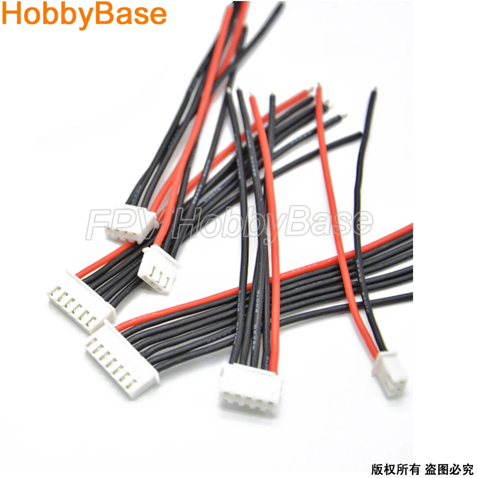 Connector for RC Battery 100MM RC Lipo Battery Wire Battery Plug 2s 3s 4s 5s 6s 22AWG Balance Plug for Imax B6 Connector Cable