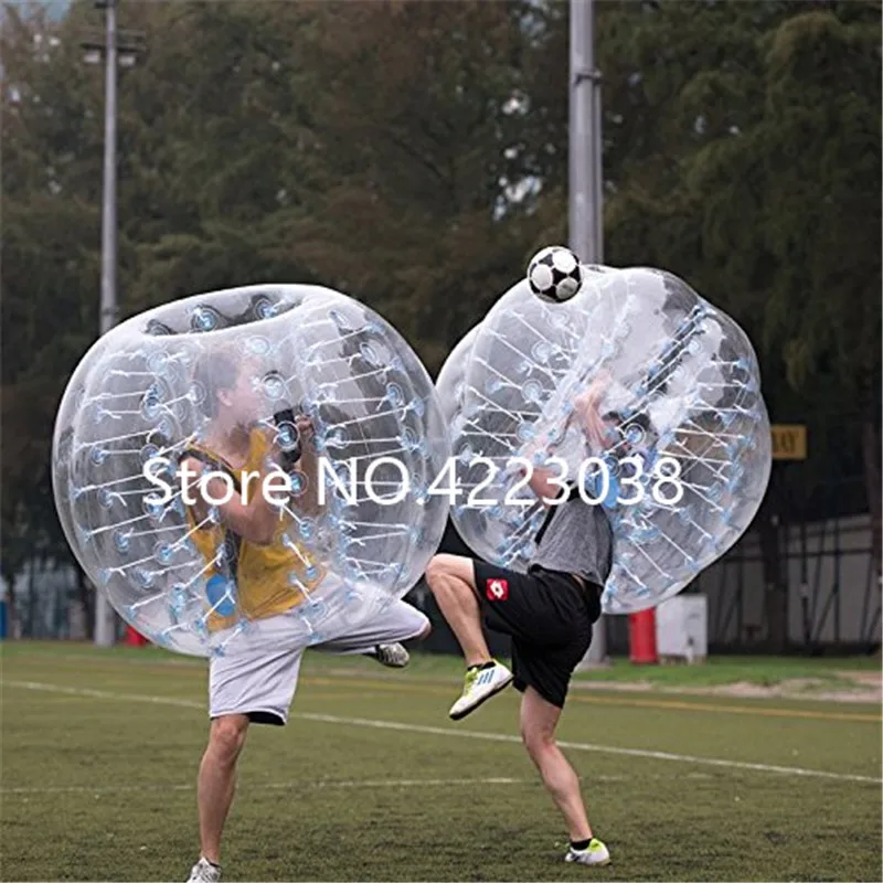 Frete grátis 1mm 1.2m tpu bolha inflável bola de futebol pára-choques bola zorb bolha futebol