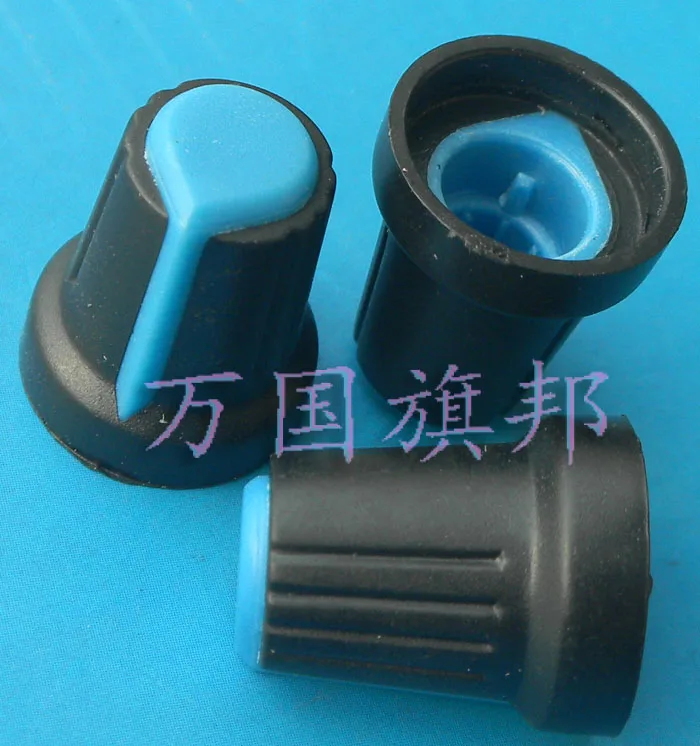 Free Delivery.Environmentally friendly plastic potentiometer knob 17 mm in diameter and 15 mm in diameter.