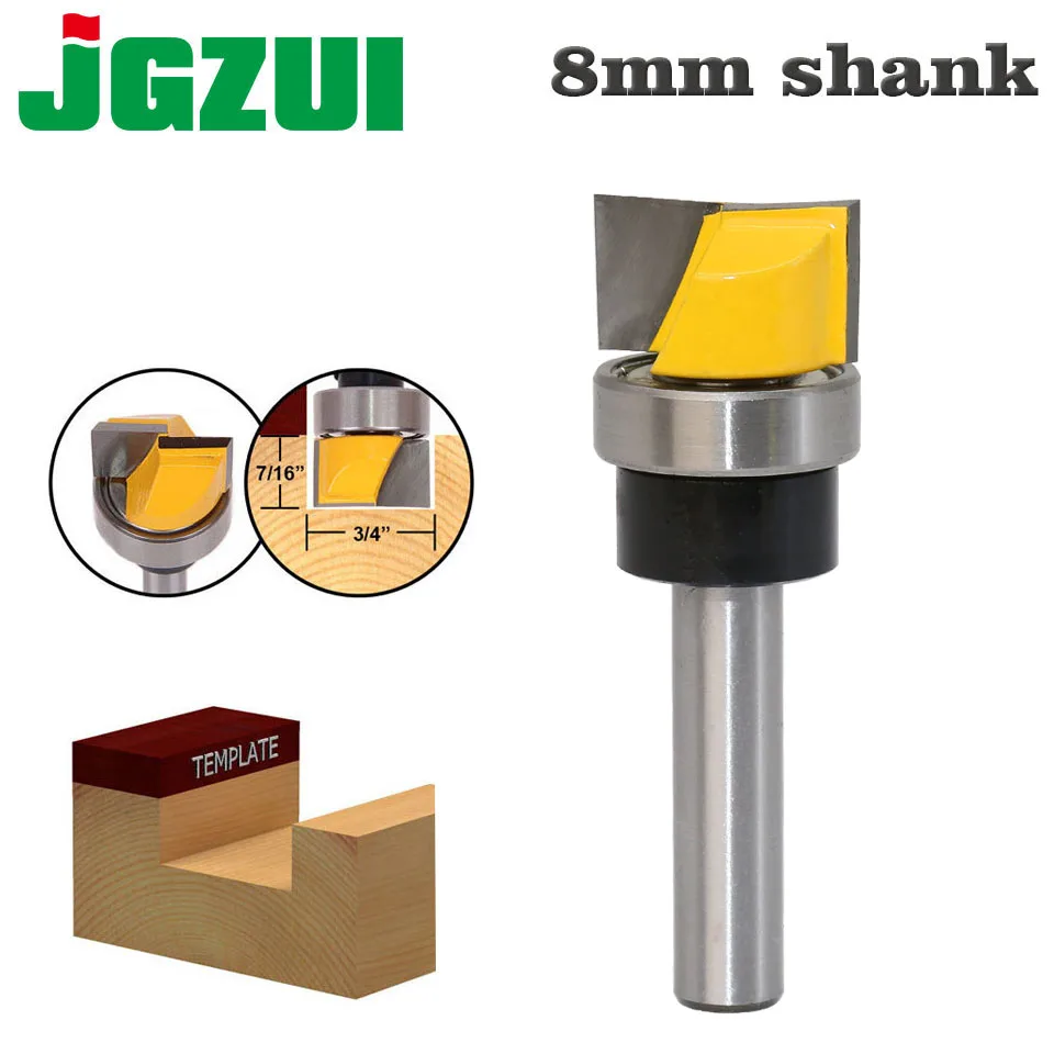 Dobradiça Mortise e Modelo Router Bit in x 16 in h Bottom Cleaning Corte de Moinho de Extremidade Reta Flush Trim 1pc