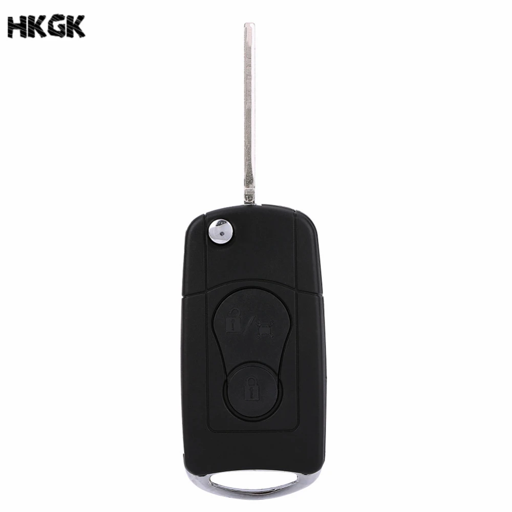 2 Button Car Remote Key Shell Fob Uncut Blade for Ssangyong Actyon Kyron Rexton