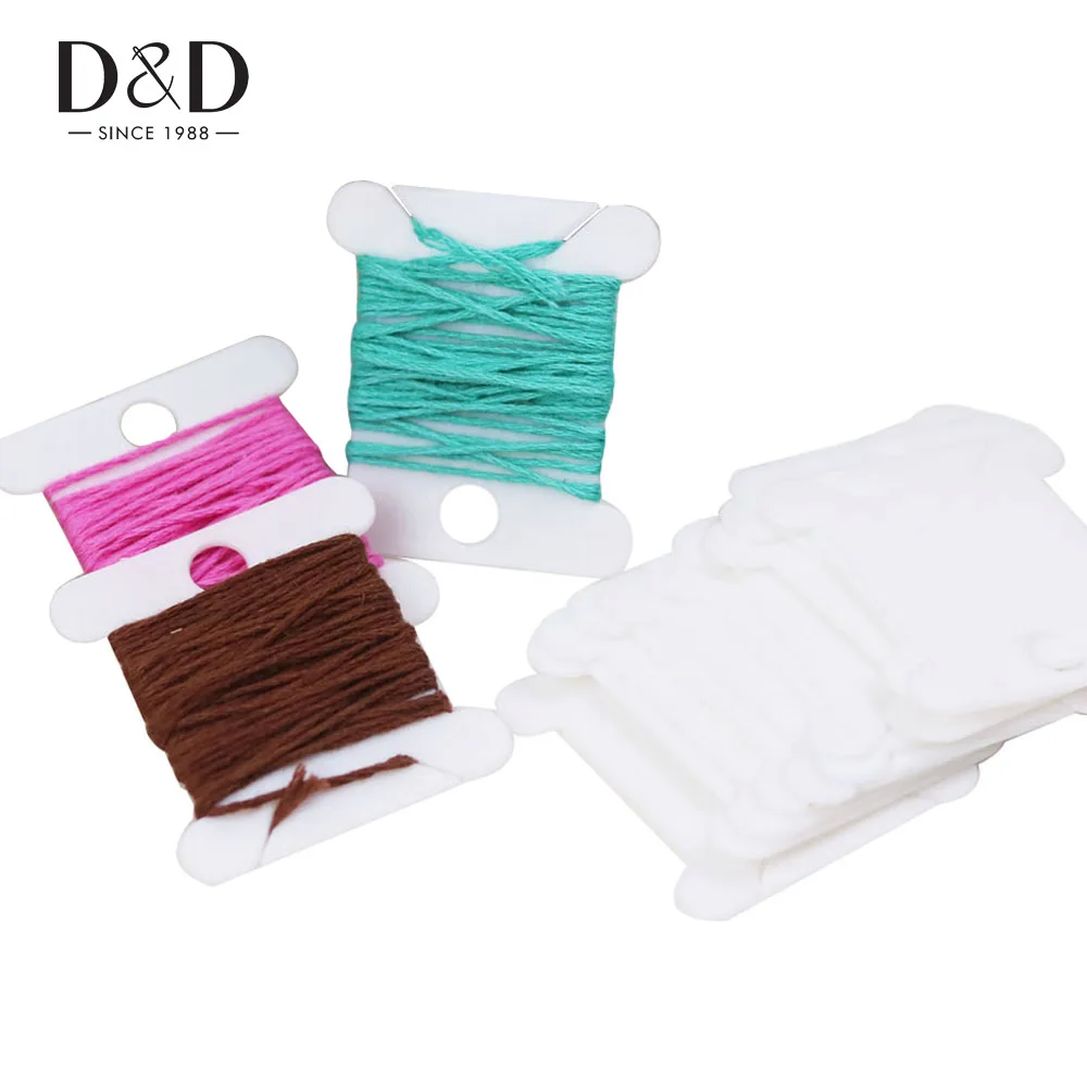 

Plastic Thread Bobbins Thread Card for Cross Stitch Embroidery Floss&Craft Storage Sewing Accessories
