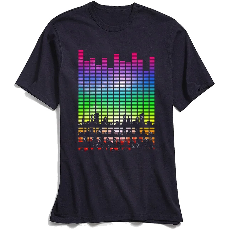 Music City T Shirt Men Purple Tshirt Cotton Fabric Student Short Sleeve Tops Tees Print T-shirts Discount O Neck Streetwear