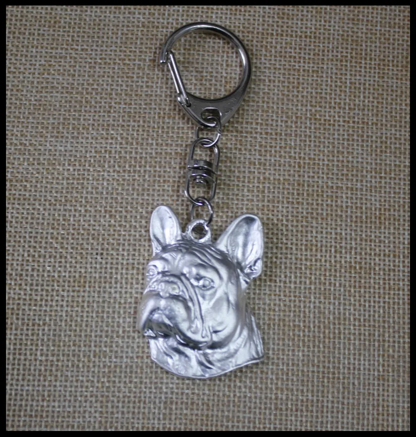 french BullDog Keychain Popular  handmade delicated carved Key Chain Key Ring fast delivery