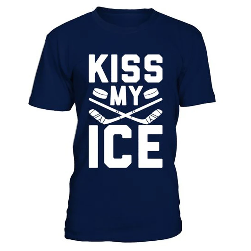 Hockey Fans Cotton Men's T Shirts With Printing Logos