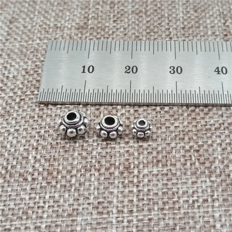 Koraliki dystansowe w kształcie zębatek ze srebra próby 925, 4.5mm 5.5mm 6.5mm do bransoletek i naszyjników — zdjęcie 3