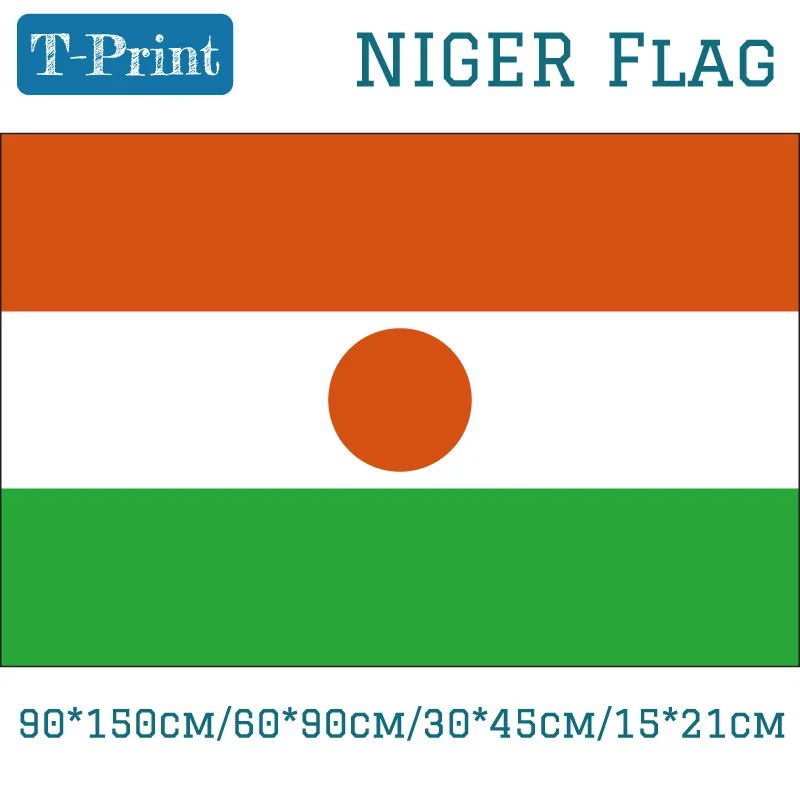 Niger National Flag 90*150cm/60*90cm/15*21cm 3x5ft Printed Banner with Brass Metal Holes   Car Flag